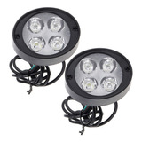 2 X Faros Auxiliar Led 12w Spot/flood Cree Para Moto