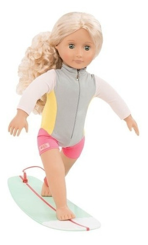 Muñeca Our Generation Coral Rubia Surf American Girl Premium