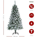 Arbol Pino De Navidad Artificial Nevado 1.50 Mt Navideño