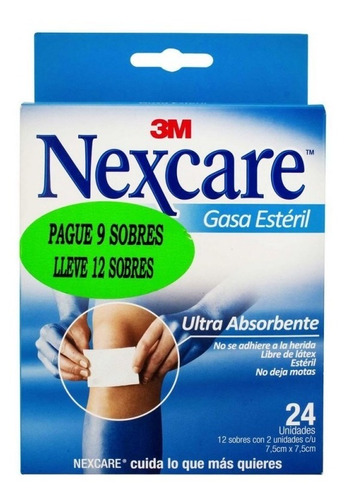 Gasa Esteril Nexcare Oferta Pague 9 Lleve 12 Sobres