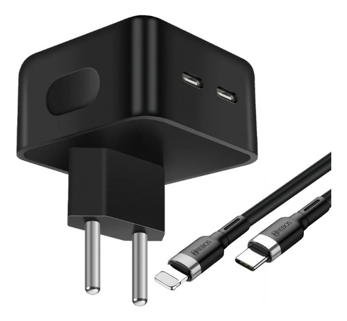 Carregador Para iPhone Turbo Duplo Usb C 40w Cabo Lightning