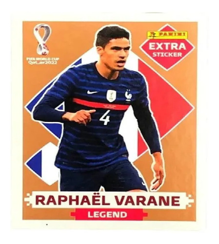 Raphael Varane Bronze Legend Rara Panini Album Copa Qatar