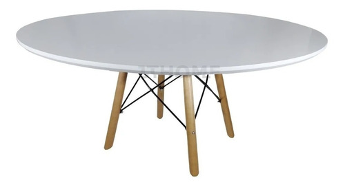 Mesa 80cm Pé Base Eiffel Centro Charles Eames Tampo Redondo 