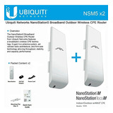 Ubiquiti Nsm5 Paquete De 2 Nanostation M5 5 Ghz Al Aire Libr