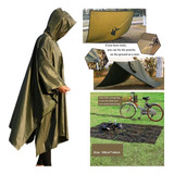 Poncho Emborrachado Impermeável Eb Capa Chuva Militar Verde