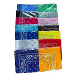 Pañoletas Bandanas De 50x50 Pack De 12 Colores Surtidos 