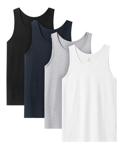 4 Pack Playeras Sin Mangas De Tirantes Tank Top Para Hombre