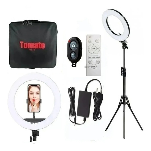 Ring Light Led 14 Poregadas Kit + Sup Cel + Tripe + Controle