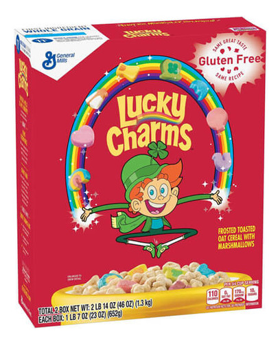 Cereal Lucky Charms 2 Cajas De 652gr C/u (1.304 Kg