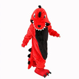 Pijama Dinosaurio Lagarto Rojo Enterizo Kigurumi 3-12 Años