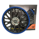 Juego Tapones Universales Rin 13 Optimus Negro Con Azul 