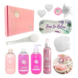 Set Aromas Relax Caja Regalo Mujer Box Spa Rosas Zen Kit N10