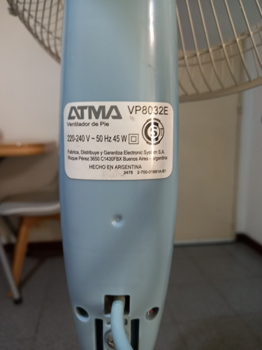 Ventilador De Pie Atma