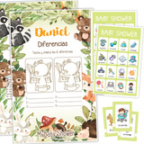 Juegos Baby Shower Niño Animalitos Del Bosque Personalizado