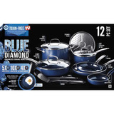 Batería De Cocina Blue Diamond 12 Piezas De Cerámica Origina