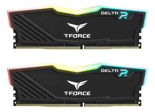 Teamgroup T-force Delta Rgb Ddr4 32 Gb (2 X 16 Gb) 3200 Mhz (pc4-25600) Cl16 Módulo De Memoria Ram Tf3d432g3200hc16fdc01, Color Negro