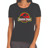 Camiseta Adulto Feminina Baby Look Jurassic Park