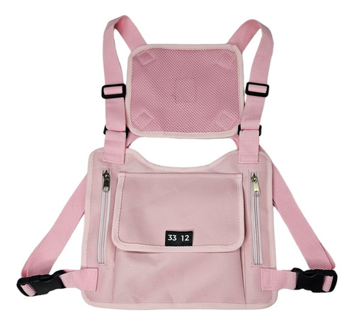 Chest Bag Pechera Impermeable Trap Riñonera Abloh Rosa