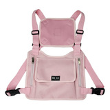 Chest Bag Pechera Impermeable Trap Riñonera Abloh Rosa