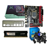 Kit Processador I5 7500 + Placa Mãe H110m 1151 + 16gb Ddr4 Cor Preto