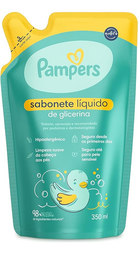 Pampers Sabonete Líquido Glicerina Refil 350ml