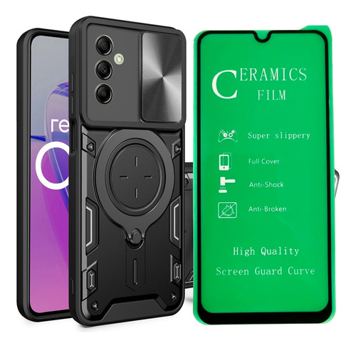 Estuche Reforzado Con Protector De Cámara + Vidrio Cerámico