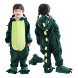 Pijama De Dinosaurio Para Niño Y Niña Mameluco + Zapatos 