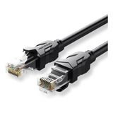 Cable De Red Vention Cat6 Certificado - 1 Metro - Premium Patch Cord - Blindado Reforzado - Utp Rj45 Ethernet 1000 Mbps - 250 Mhz - Cobre - Pc - Notebook - Servidores - Negro - Ibbbf