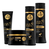 Kit Haskell Cavalo Forte Shampoo Cond 300ml Máscara Leave In