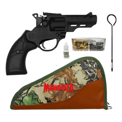 Funda Hojas Secas + Pistola Cañon Corto 4.5mm Mendoza Zurdo Negro | Envío gratis