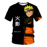 Hkm Polera Con Estampado 3d De Naruto De Anime Japonés