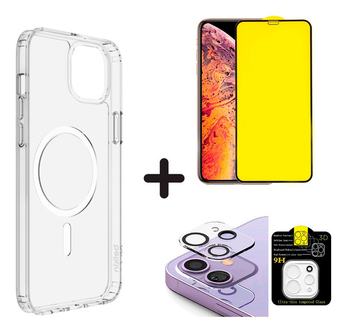 Funda Antigolpes Para/iPhone+ Vidrio Full + Protector Camara