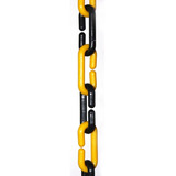 Cadena Plástica Eslabonada Negra-amarilla X 3m Fixser