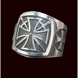 Anillo Cruz Templaria En Plata 1,6 X 1,6 Cm 18 Gr Art 273