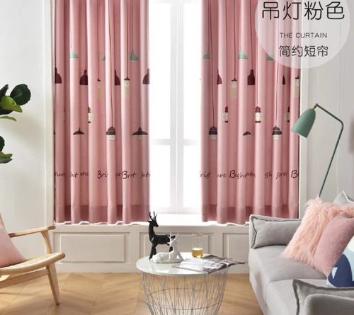 Cortinas Blackout Estampada 150x230x2paño Gancho De Regalo