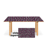 Vinilo Para Mesa Animal Print Gris Rosa Pin Up Leopardo