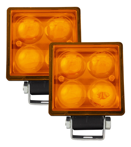 Par De Faros Estrobo Amarillo 4 Leds 12w Tunelight