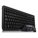 Teclado E Mouse Sem Fio 2.4ghz Com Receptor Nano