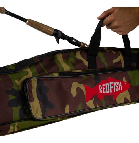  Funda Semirígida Camuflada Redfish 1,50 Mts Cañas De Pescar