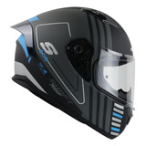 Casco Shaft Sh582sp Gris Negro Mate Force Cerrado