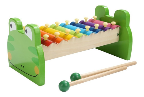 Juguete Didáctico Xilófono Rana Estimulación Bebés Topbright Color Verde