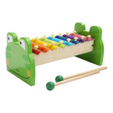 Juguete Didáctico Xilófono Rana Estimulación Bebés Topbright Color Verde