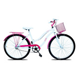 Bicicleta Feminina Aro 26 Urbana Forss Hello Com Cestinha 