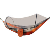 Hamaca De Camping Con Mosquitera Desplegable, Naranja Claro