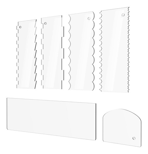 Juego De 6 Raspadores De Pastel Acrílico Transparente Tortas