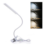 Lampara Escritorio Led Flexible Pinza Recargable Regulable