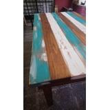 Mesa Rustica De Madera 150x90