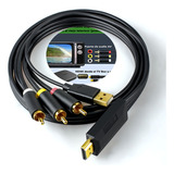 Cable Adaptador Hdmi A Av Rca Convertidor Para Tv Antiguas