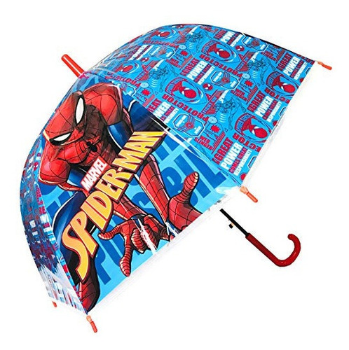 Paraguas Infantil C/pulsador 70 Cm Spiderman Int 20101 Wabro