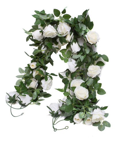 3 Guirnaldas Enredaderas De Flores De Rosas Artificiales - C